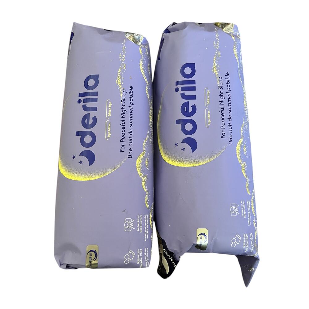 Derila Ergo Support Pillow - New - Lot of 2 Pillows - 21" x 14"